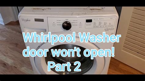 whirlpool washer unlock door|manually unlock whirlpool washer door.